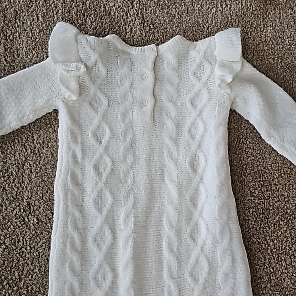Oshkosh B'gosh Ivory Cable Knit One Piece Sweater 18 Months NEW